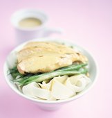 Baked Chicken with Green Beans a la  White Sauce - Recipe for Heart Patients