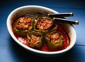 Sprouts-stuffed bell peppers